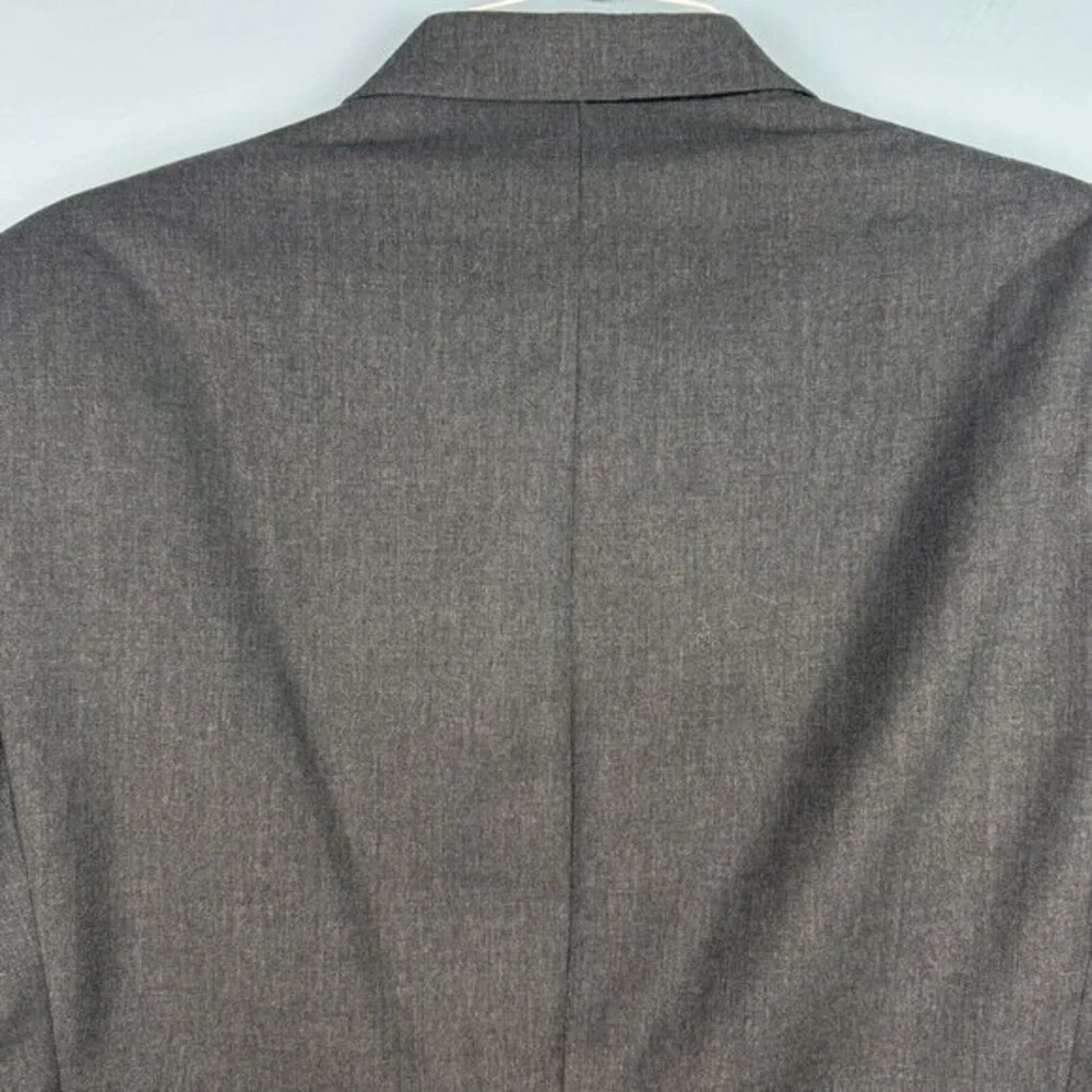 Lauren Ralph Lauren Blazer Men‎ 40 R Charcoal Gray Wool Classic Suit Jacket FLAW